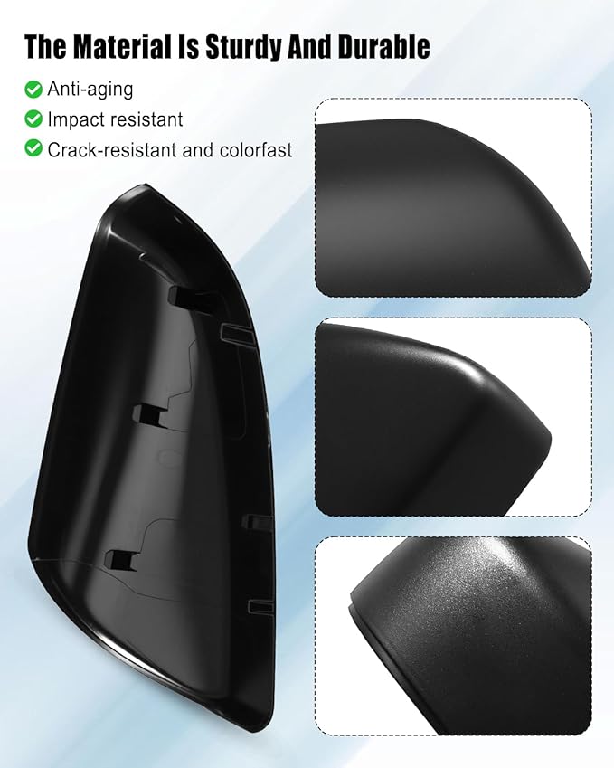 Mirror Cover Driver Side Fit for Subaru Impreza 2017 2018 2019 2020 2021 2022 2023 W/O Turn Light, Left Rearview Mirror Cover Replace 91054FL00A, Black