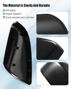Mirror Cover Driver Side Fit for Subaru Impreza 2017 2018 2019 2020 2021 2022 2023 W/O Turn Light, Left Rearview Mirror Cover Replace 91054FL00A, Black