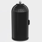 YOOLENS Makeup Brush Holder with Lid 360 Rotating Clear Dustproof Make Up Organizers for Vanity Bathroom Countertop, All Blac