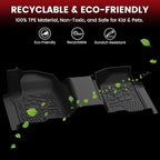 LASFIT Floor Mats 2019-2026 for Chevy Silverado/GMC Sierra 1500, 2020-2026 2500HD 3500HD, Only Double Cab/Bench Seat (Only Fit with Rear Under-Seat Storage, But Not Fit 2nd Row Plastic Storage)