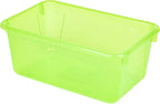 Storex Small Cubby Bin, 12.2 x 7.8 x 5.1 Inches, Candy Green, 5-Pack (62477U05C)