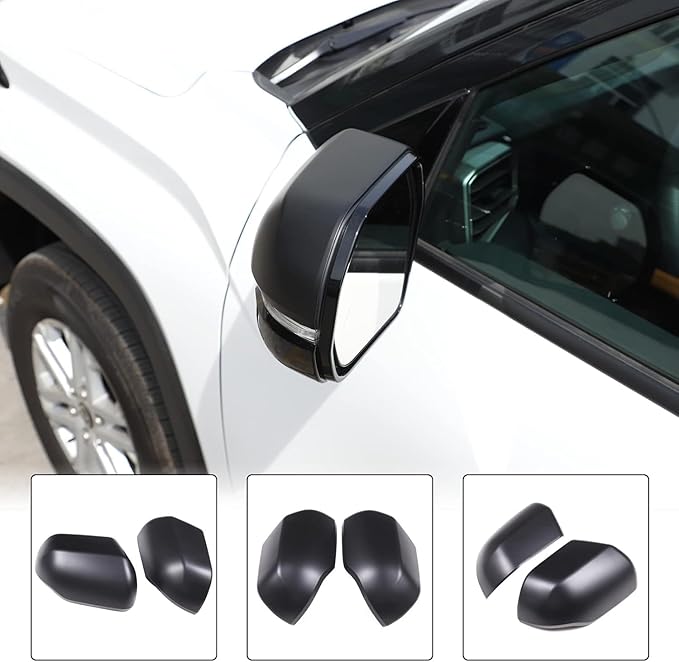 Car Door Rear View Mirror Cap Trim Cover Compatible with Toyota Tundra/Sequoia 2022-2025 Outside Side Rearview Mirror Protector Decoration ABS Accessories, Only Fit With Turn Signal Lights Version
