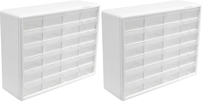 Akro-Mils 24-Drawer Plastic Drawer Storage Cabinet for Garage Organization, Bead Organizer, Building Bricks Storage, Teacher 