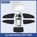 Car Window Shades for Hyundai Elantra 2017-2020, Full Car Window Covers for Privacy, Sunshades for Elantra Front Rear Windshield Side Windows to Block UV and Protect Privacy(6pcs)