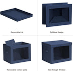 Homsorout Stackable Storage Bins with Lids - Large Storage Box with Lids, Foldable Closet Boxes for Organizing, Wardrobe Clot