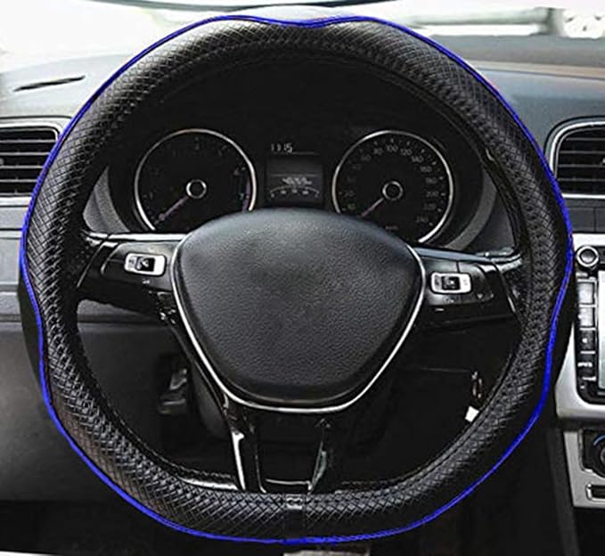 Mayco Bell Flat Bottom Steering Wheel Cover Anti-Slip,Safety,Soft,Breathable,Durable,Full Surround,Comfortable Grip Microfibe