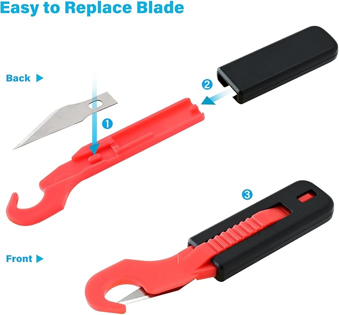 Gomake Vinyl Wrap Guard Cutter Knife Window Tinting Cutter Precision Automotive Safety Cutting Tool for Car Wrapping, Window Tinting,Decals,Signs, Wrap Film and Other Car Vinyl Cutting (W203)