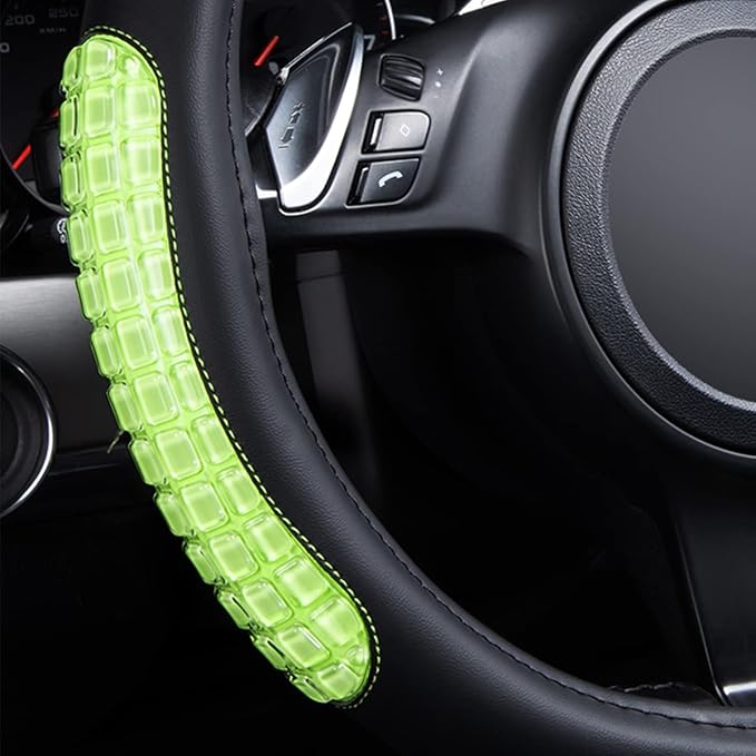 Flying Banner car Steering Wheel Cover Gel Massage Velvet Cool Warm Universal Size 15 inches SUV Truck Anti Slip Odorless Sum