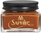 Saphir Medaille d'Or Pommadier Cream 75ml – Natural Cream Leather Shoe Polish, Leather Conditioner for Boots, Handbags