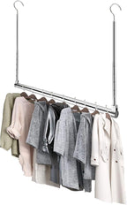 Adjustable Hanging Closet Rod, Extender Hanging Rod, Closet Hanging Organizer, Heavy Duty Closet Bar, Hanging Rod (1 Pack, Ch
