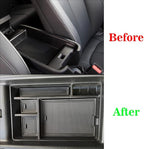 BestEvMod for Ioniq5 Armrest Storage Box Center Console Organizer Tray Interior Accessories with Rubber Black Trim Compatible with Hyundai Ioniq 5 2022-2026 Accessories(V1)