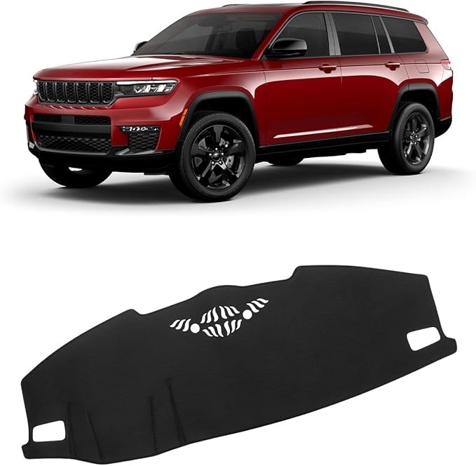 FIILINES Dash Cover for Jeep Grand Cherokee L 2021-2025(Not Fit Jeep Grand Cherokee), Dashboard Mat Cover Sunshade Nonslip Me