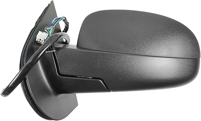 TRQ 2 Piece Driver and Passenger Side Mirror Assembly Set Power Fold Electric Adjustment Heated Memory Textured Compatible wi