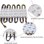 LED Window Lights Storefront Lights for Business Upgraded LED Modules Waterproof Store Decorative Light for Advertising Letter Signs Lightbox RGB 120 Pieces 3 LED Strip Light 60 FT