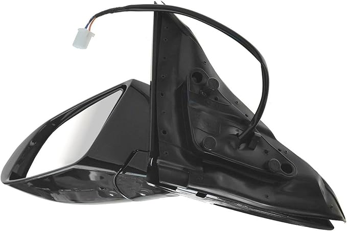 TRQ 2 Piece Driver and Passenger Side Mirror Assembly Set Electric Adjustment Non-Heated No Memory Black Compatible with 2009
