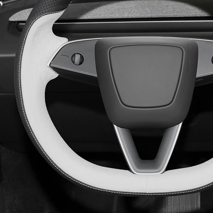 MEWANT Tesla Model 3 Highland/Model Y DIY Stitching Steering Wheel Cover Wrap for Tesla Model 3 Highland 2023-2025/Model Y 2025 Highland for Tesla Model 3/Model Y Accessories