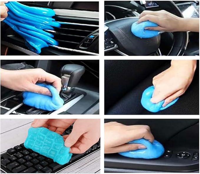 4 Pk Auto Cleaning Putty Gel Reusable Dust Cleaner Slime Keyboard Car Electronic Dirt Removal Wipe Auto Scratch-Free Reusable