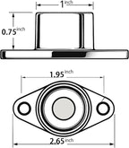 trust4care Heavy Tension Chrome Closet Rod Holders & Shower Curtain Rod Brackets (Adjustable 1"/1.5" Rods) – Deep 0.75" Pole 