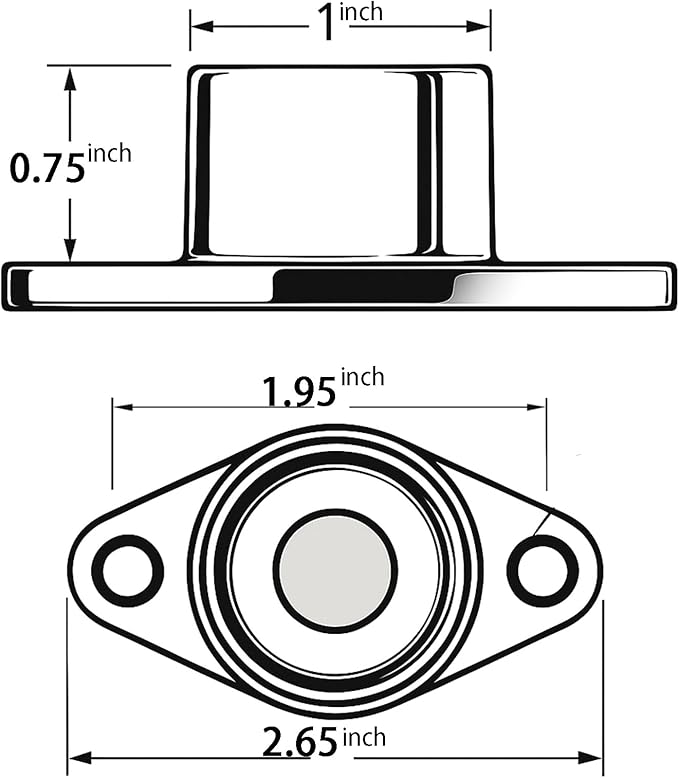 trust4care Heavy Tension Chrome Closet Rod Holders & Shower Curtain Rod Brackets (Adjustable 1"/1.5" Rods) – Deep 0.75" Pole 