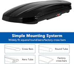 Garvee Heavy Duty Hard Shell Roof Top Cargo Carrier - 69(L) x33(W) x11(H) Waterproof Lockable Storage Box Capacity 165 Lbs 17 Cu Ft - Tool-Free Install- Fits SUV, Truck, Van