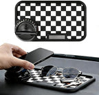 Multifunctional Car Anti-Slip Dashboard Mat with 360° Rotating Phone Holder & Hidden Parking Number Plate, Universal Anti Sli