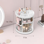 Rotating Makeup Organizer, Adjustable Vanity Organizer, Large Capacity Cosmetic Display Case for Spinning, Storage Carousel f
