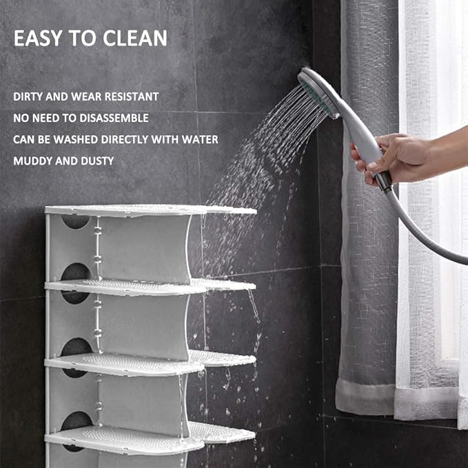 6-Tier Narrow Shoe Rack for Small Entryways, Space-Saving Adjustable Stackable Shelves, Free Standing Shoe Organizer for Clos