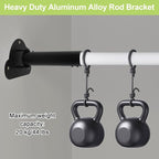 Adjustable Shower Curtain Rod Bracket 1 Pack Aluminum Alloy Shower Curtain Rod Single Swivel Flange Heavy Duty Closet Rod Bra