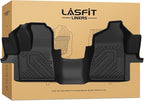 LASFIT Front Floor Mat for 2015-2021 Ford Transit 150/250/350/350HD Vinyl Floor Large Console(Not for Transit Connect Models) All Weather Protector TPE Car Floor Liner for Transit Vans, Black