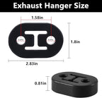 Exhaust Rubber Hanger, rubber muffler hangers. Rubber Insulator Bushing Mount, rubber exhaust mounts with 2 Holes 0.47 Inch, 