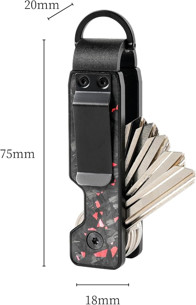 Metallic Key Organizer - Aluminum Key Organizer holder, Minimalist Innovative Keychain.