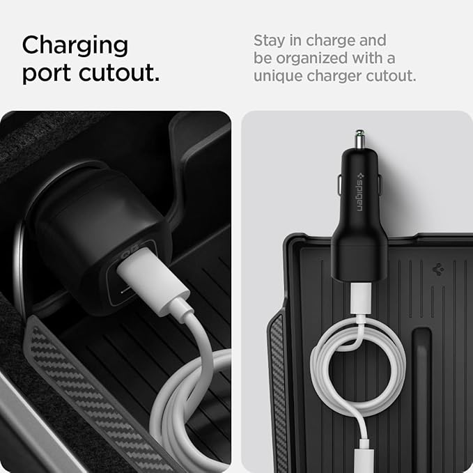 Spigen Armrest Console Organizer for Tesla Model Y (2020-2024) & 3 (2017-2023) [Not Compatible with Y Juniper 2025/26 and 3 Highland (2024/25)]