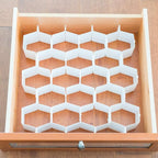 Evelots Honeycomb Drawer Organizer - Set of 4, 112 Slots, Easy Snap-Together Assembly, Adjustable & Durable Plastic Dividers,