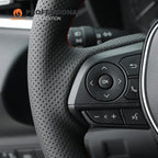 MEWANT Breathable Black Microfiber Leather DIY Car Steering Wheel Cover for Toyota Camry 2018-2019 / Toyota Avalon 2019 / Toyota Corolla 2019-2020 / Toyota RAV4 2019 Steering Wheel Accessories