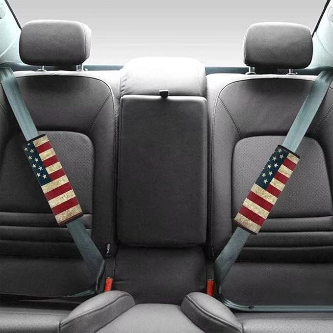 Forchrinse Swirl Tie Dye Music Note Car Seat Belt Cover Pad,4 Packs Soft Car Safety Seat Belt Strap Shoulder Pad for Adults and Children