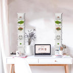 2 Pack 7 Tier Wall Shelf Unit 43" White Lack Wall Shelf Display Floating Shelves for Storage Vertical Column Tower Design Flo
