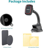 APPS2Car Magnetic Phone Holder for Car, Dashboard Windshield Phone Holder Mount with Flexible Arm & Built-in Strong Magnets, Suction Cup Phone Holder for Car Compatible with All Smartphones