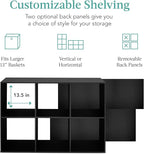 Best Choice Products 6-Cube Storage Organizer, 13.5in Shelf Opening, Bookcase, Display Shelf, Customizable w/ 3 Removable Bac