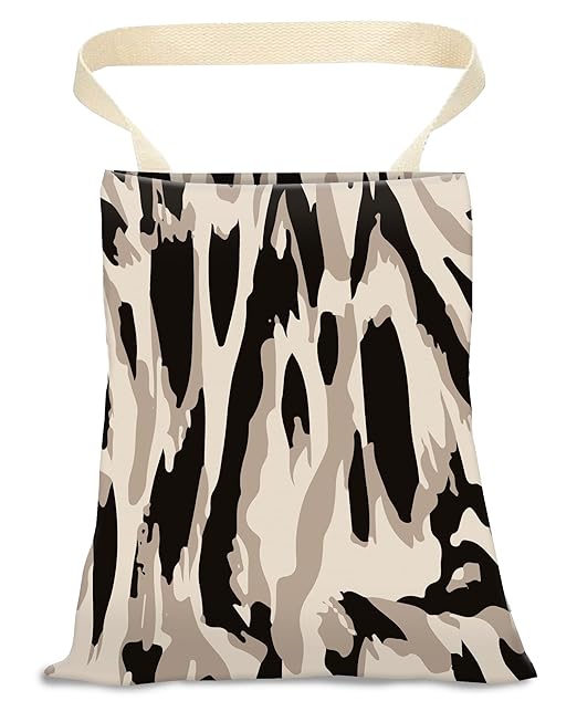 Car Trash Can, Durable Hanging Car Trash Garbage Bag, Cute Automotive Garbage Cans Organizer, Black White Zebra Print