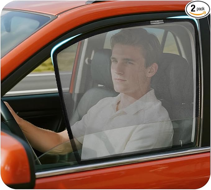 Car Window Sun Shade for Toyota RAV4 2020-2025,Magnetic 2PCS Front Side Window Sunshade with Breathable Mesh Insulate Heat and UV,Does Not Affect Window Lifting