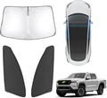 Karltys 3PCS Windshield Sun Shade for Nissan Frontier 2022-2025, Thickened Reflective Front and Side Window Sunshade Custom Fit Frontier, Foldable Sun Visor Protector Blocks Heat UV Rays