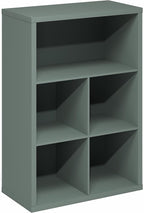 Furinno Cubicle Book Shelf, 5-Cube Bookshelf, Extra Thick Frame Cube Storage Organizer Bookcase with Closed Back, 15.3 x 29.9