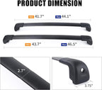Lockable 300LBS Roof Rack Cross Bars Compatible with Hyundai Tucson 2016-2026 SE/SEL/N Line/Limited, Aluminum Crossbars Cargo Racks Rooftop Luggage Canoe Kayak Camping Gear Bike Carrier Rack