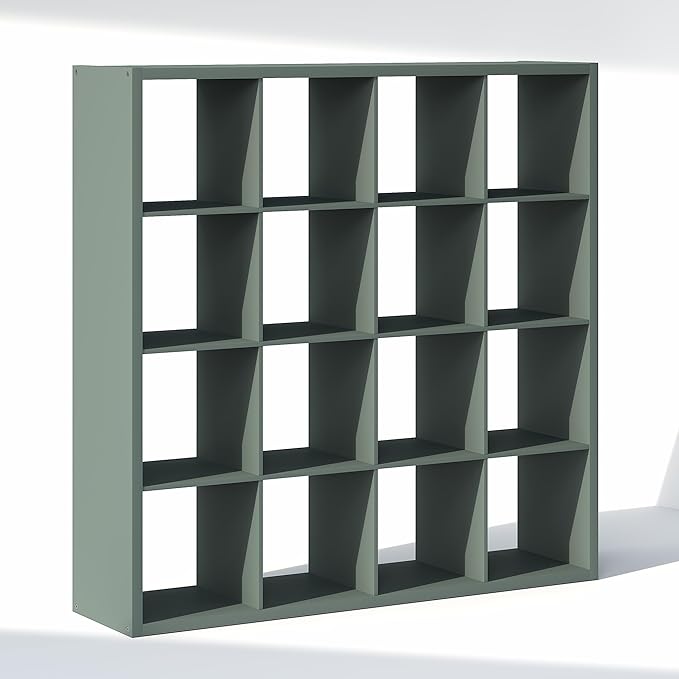 Furinno Cubic Closet Organizers and Storage, 16-Cube Closet Organizer, Open Shelf Closet Storage, Extra Thick Frame for Wardr