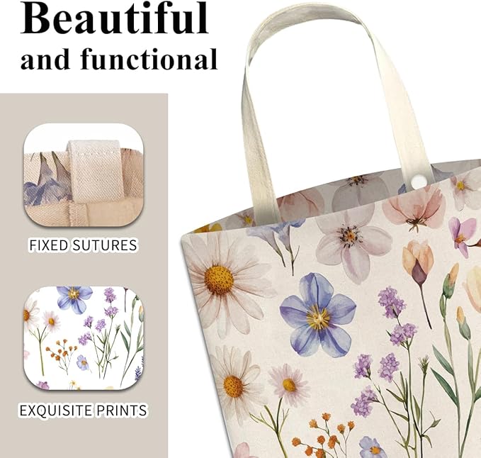 Car Trash Can, Cute Car Trash Bag, Hanging Car Organizer and Storage Bag, Trash Bin for Car Accessories, Vehicle, Travelling, Camping Cute Purple Flower