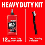Mothers Back-to-Black Heavy Duty Trim Cleaner Kit, 12 oz. Gel Cleaner + Trim Brush — Deep Cleans & Restores Exterior Trim & P