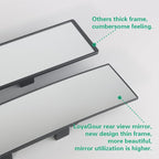 Rear View Mirror for Car,11.8" Convex Panoramic Wide Angel View Mirrors Extender,Universal Clip on Interior Rearview Mirror for Truck Car and SUV (White)