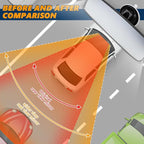 Rear View Mirror, Adjustable Interior Rearview Mirror with Suction Cup, Anti Glare HD Wide Angle Rear View Mirror, Car Panoramic Rear View to Reduce Blind Spot for Most Cars