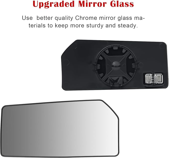 Passenger Side Mirror Replacement for Toyota Tundra 2022 2023, Right Lower Exterior Side Rearview Mirrors Glass, with Backing Plate, Power Heated