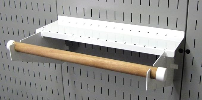 Wall Control Pegboard Organizer 4 ft. Metal Pegboard Standard Tool Storage Kit & Pegboard Paper Towel Holder and Dowel Rod Pe